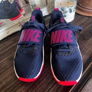 Nike Blue and Pink Slip-On Sneakers with Mesh Upper